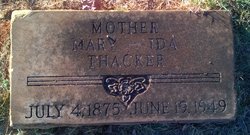 Mary Ida <I>Sharbutt</I> Thacker 