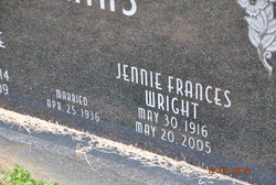 Jennie Frances <I>Wright</I> Hawkins 