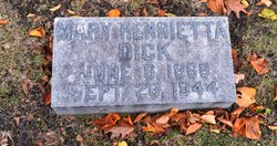 Mary Henrietta <I>Mathews</I> Dick 