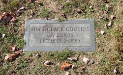 Ada S <I>Hoback</I> Cousins 