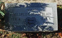 Florence Mildred “Ming” <I>Gossom</I> Blain 
