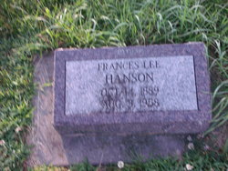 Frances Lee <I>Bentley</I> Hanson 