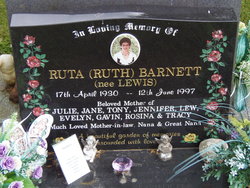 Ruta “Ruth” <I>Lewis</I> Barnett 