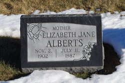 Elizabeth Jane <I>Lowber</I> Alberts 
