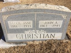 Sara Jane “Sallie” <I>Betterton</I> Christian 