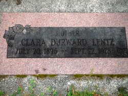 Clara <I>Durward</I> Lentz 