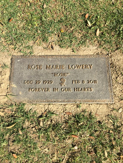 Rose Marie “Rosie” <I>Thomas</I> Lowery 