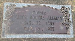 Alice Ester <I>Rogers</I> Allman 