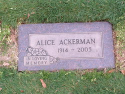 Alice <I>Baltzer</I> Ackerman 