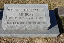 Mattie Belle <I>Edwards</I> Anthony 
