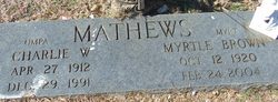 Myrtle Agnes <I>Brown</I> Mathews 