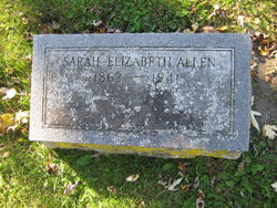 Sarah Elizabeth <I>Blackwell</I> Allen 