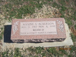 Maxine Maude Everett <I>Stone</I> Ackerson 