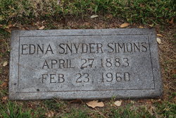Edna <I>Snyder</I> Simons 