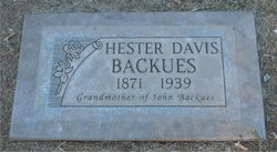 Hester Ann <I>Davis</I> Backues 
