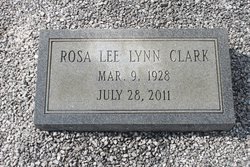 Rosa Lee <I>Lynn</I> Clark 