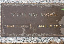 Willie Mae <I>Rice</I> Brown 