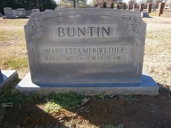 Mary Etta <I>Meriwether</I> Buntin 