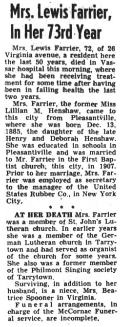 Lillian M. <I>Henshaw</I> Farrier 