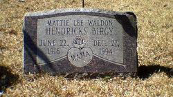 Mattie Lee <I>Waldon</I> Birgy 