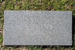 Vonnie <I>York</I> Adkins 