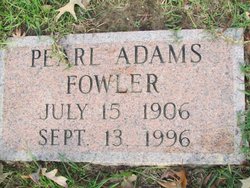 Pearl <I>Adams</I> Fowler 