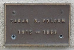 Sarah May <I>Blanton</I> Folsom 