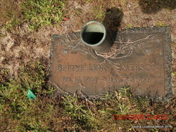 Bettye Marie <I>Lenn</I> Emerson 
