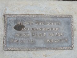 Anna Marie <I>Lee</I> Akers 