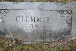 Clementine Elizabeth “Clemmie” <I>Anderson</I> Anders 