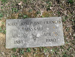 Mary Josephine <I>Francis</I> Maskall 