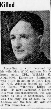 Corporal Willis Keeton Addison 