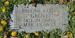 Pauline Jeanette <I>Baker</I> Grove 