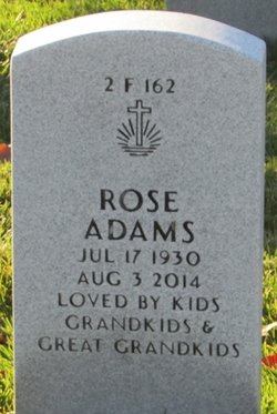Rose Lee <I>Unser</I> Adams 