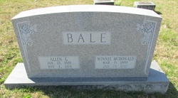 Winnie <I>McDonald</I> Bale 