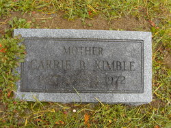 Carrie B <I>Daniels</I> Kimble 