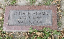 Julia E <I>Bridenbecker</I> Adams 