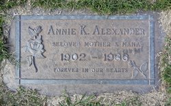 Annie <I>Kerr</I> Alexander 