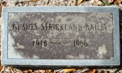 Gladys Cynthia <I>Strickland</I> Bailey 