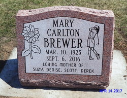 Mary Carlton <I>Dickie</I> Brewer 
