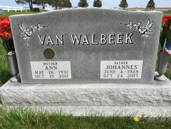 Annigje “Ann” <I>Oskam</I> Van Walbeek 