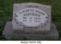 Claudette <I>Walker</I> Anderson 