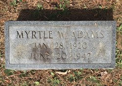 Myrtle W Adams 