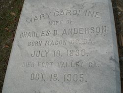 Mary Carolina “Caroline” <I>Hiley</I> Anderson 