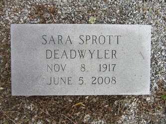 Sara Buchanan <I>Sprott</I> Deadwyler 