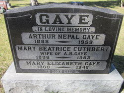 Mary Beatrice <I>Cuthbert</I> Gaye 