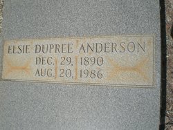 Elsie <I>Dupree</I> Anderson 