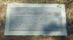 Maxine Grace <I>Stanley</I> Balling 