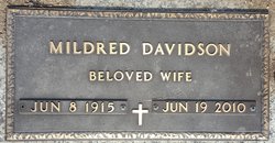 Anna “Mildred” <I>Holden</I> Davidson 