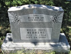 Willie Fay <I>Behrens</I> Allen 